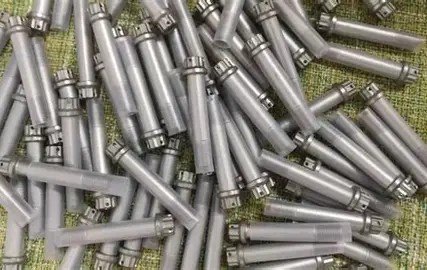 Batch of coated fasteners after plating